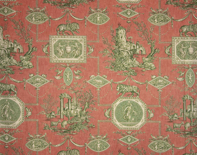 Les Muses Et Le Lion Toile De Jouy B1826004