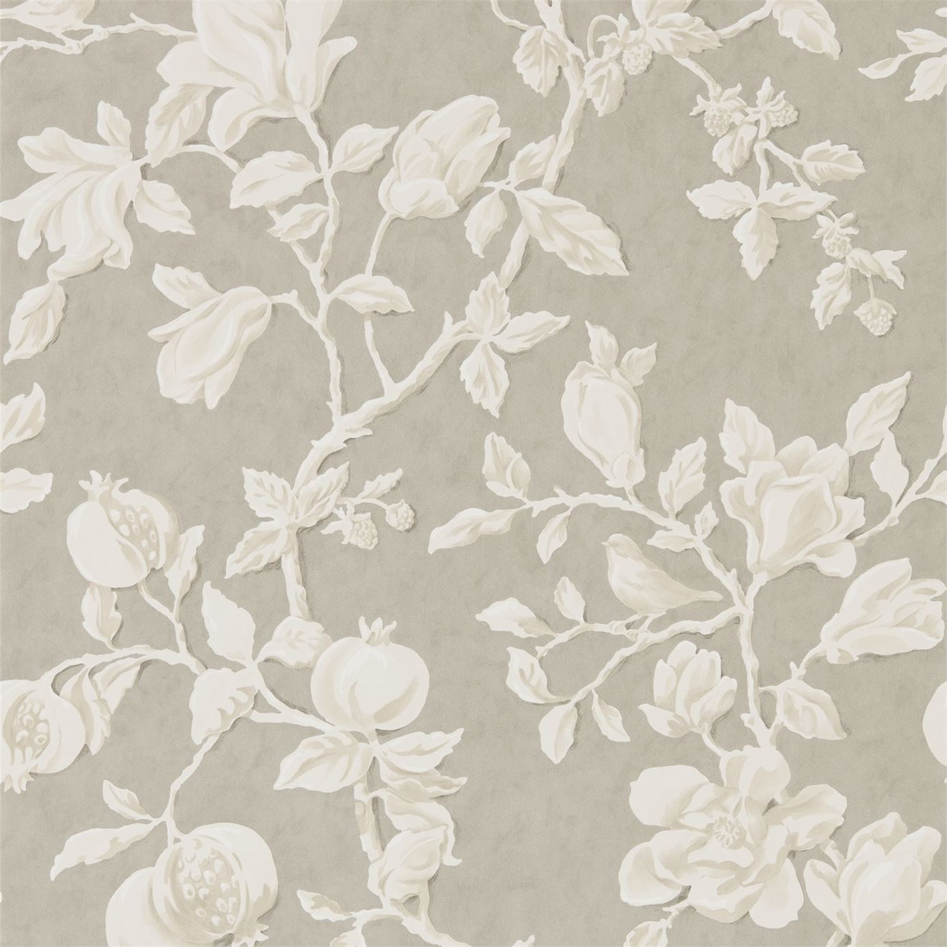Magnolia and Pomegranate Silver Linen 215722