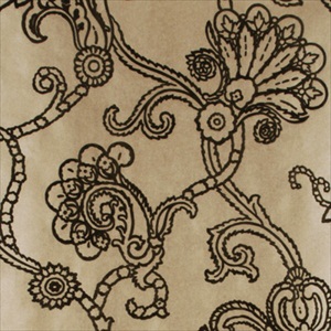 Marquise Damask Flock FG057J76 Silver Black