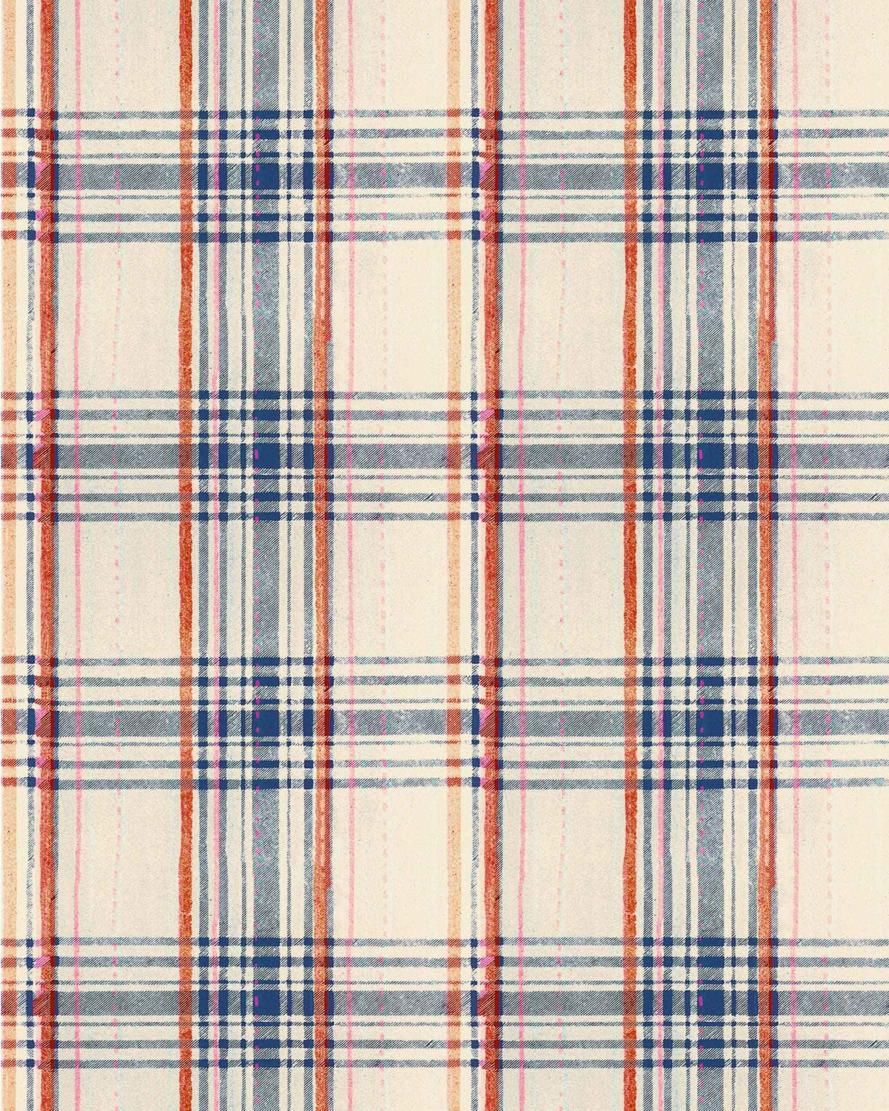 Seaport Plaid Cream WP30068