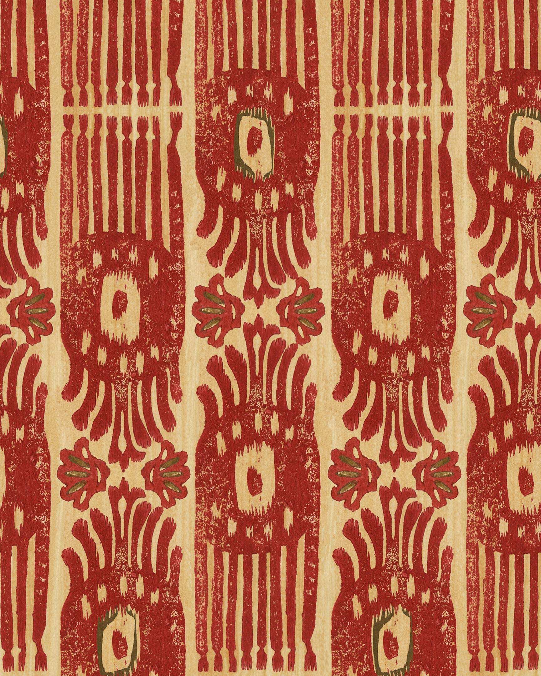 Tribal Ikat Lava Red WP30114