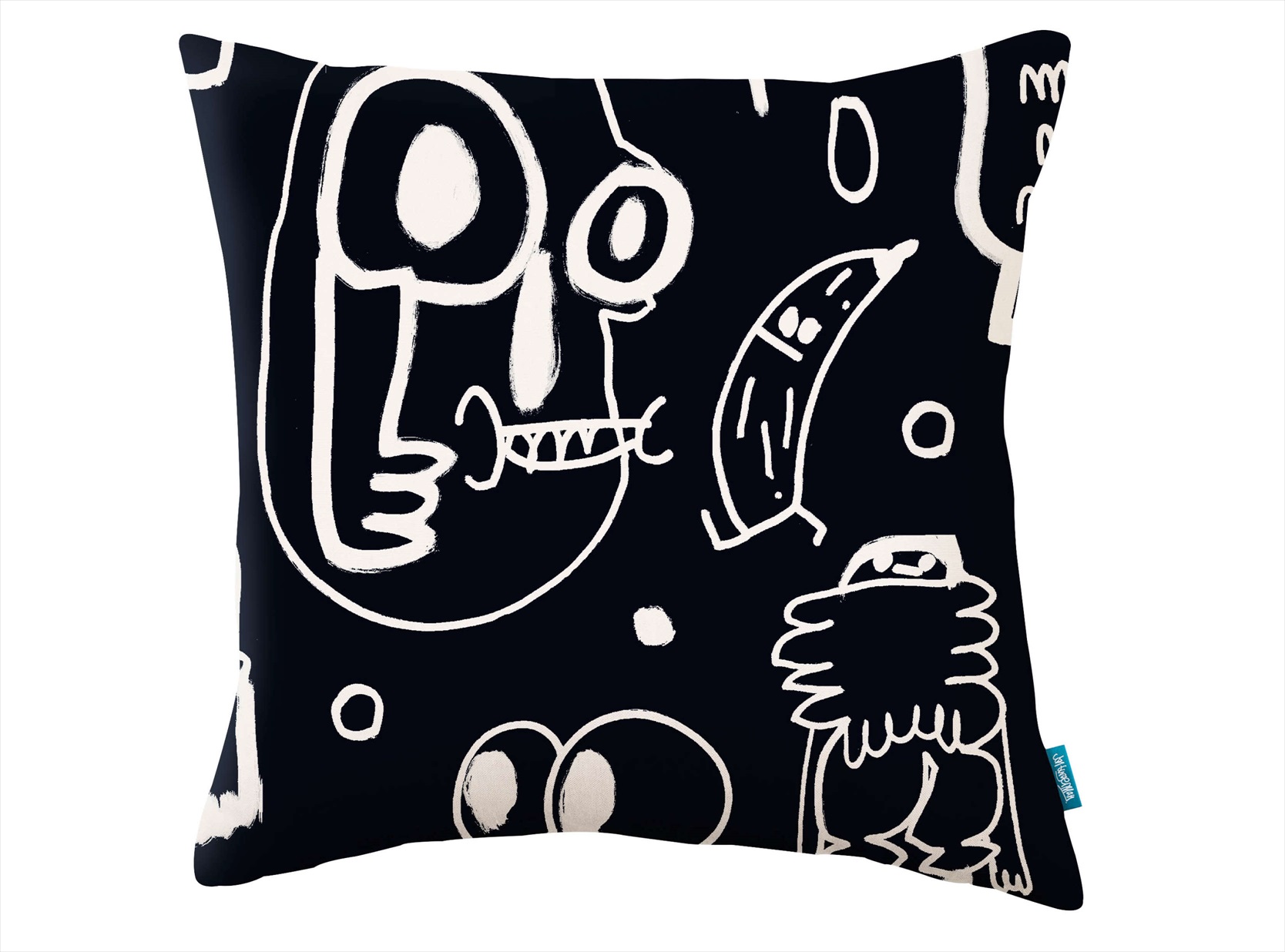 New York Scrawl Cushion Noir KDC5145-02