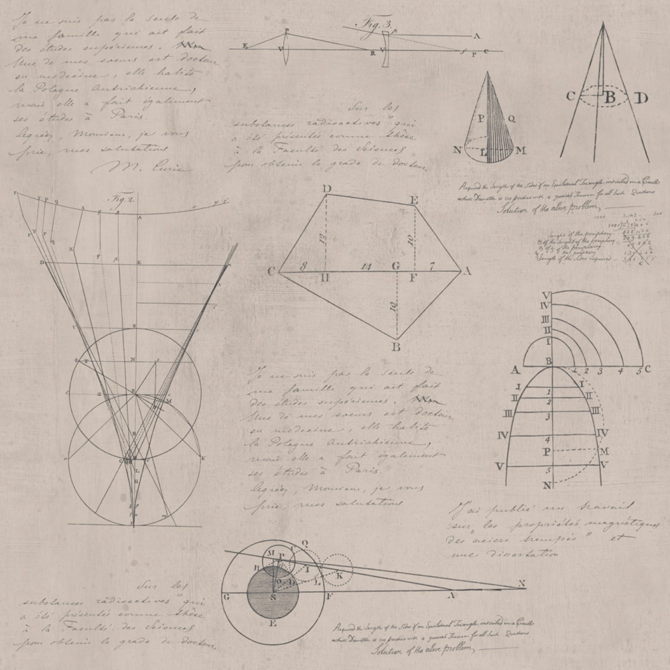 Newton Geometry Taupe WP20047