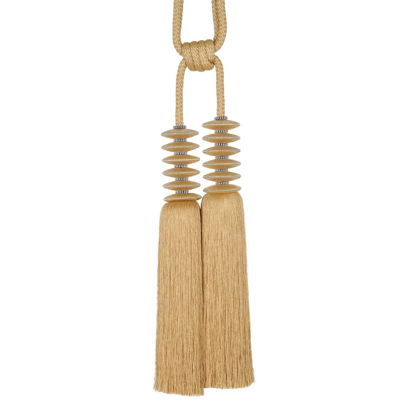Onyx Metallic 2 Tassels Tie Back 35307-9123
