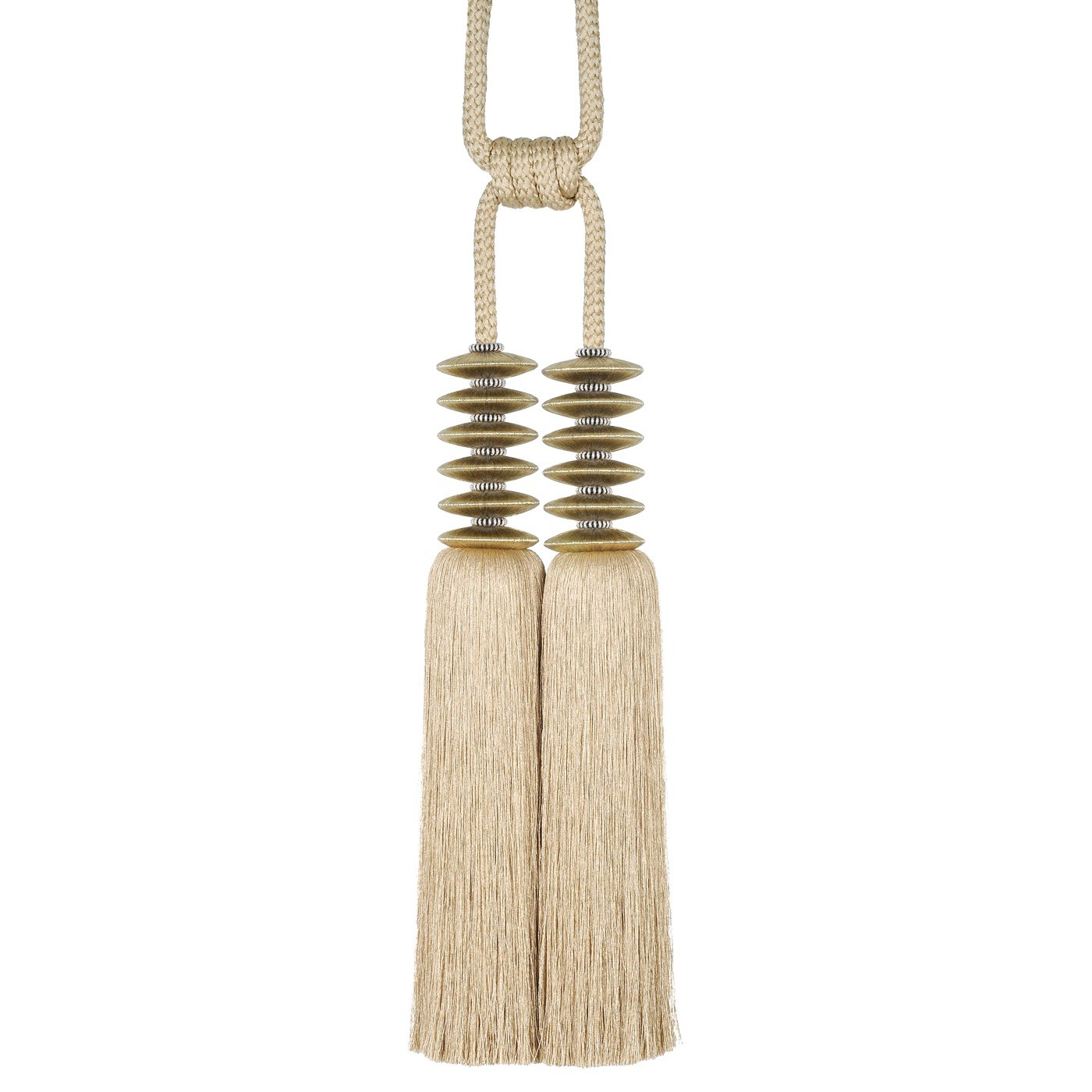 Onyx Metallic 2 Tassels Tie Back 35307-9165
