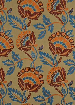Oriana Silk Teal Paprika FD670R32