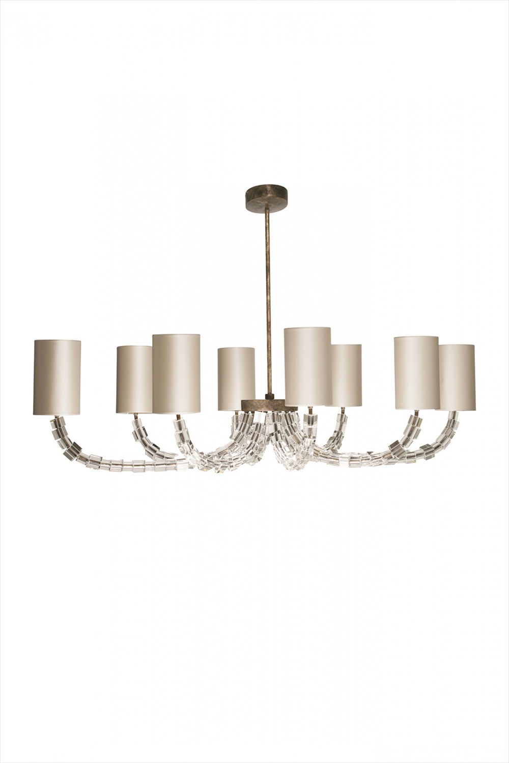 Oval Lartigue Chandelier MCL11 Burnt Silver
