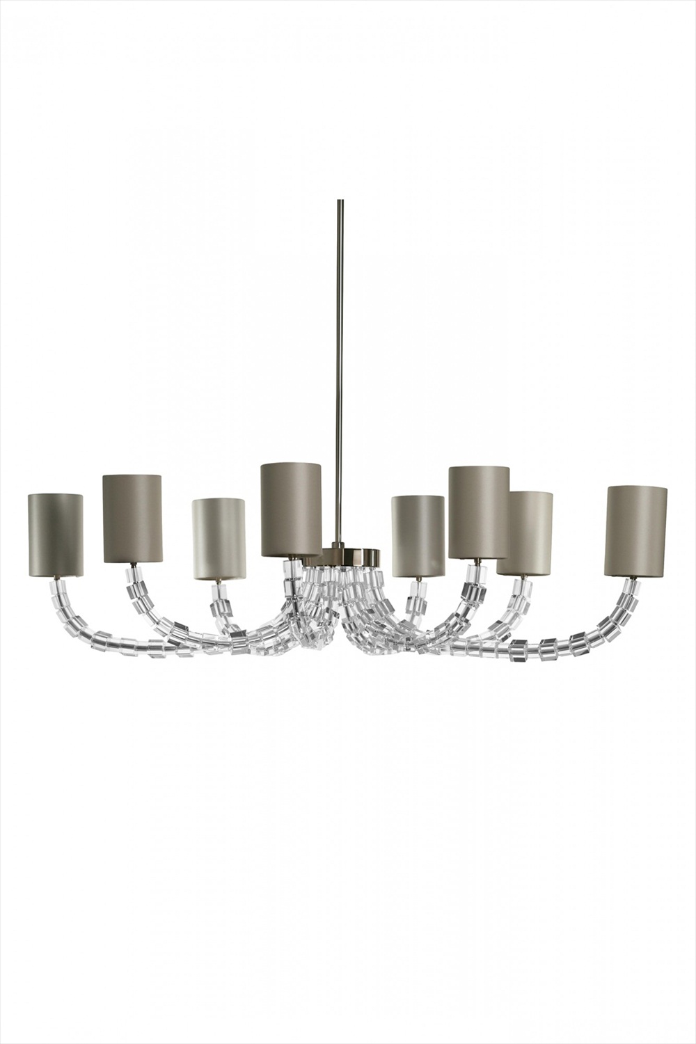 Oval Lartigue Chandelier MCL11 Nickel