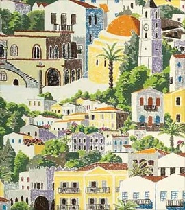 Dodecanese handprinted Dark green 199-00