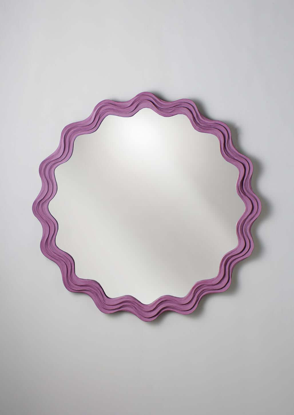 Clam Shell Mirror Round WM56S Rhubarb
