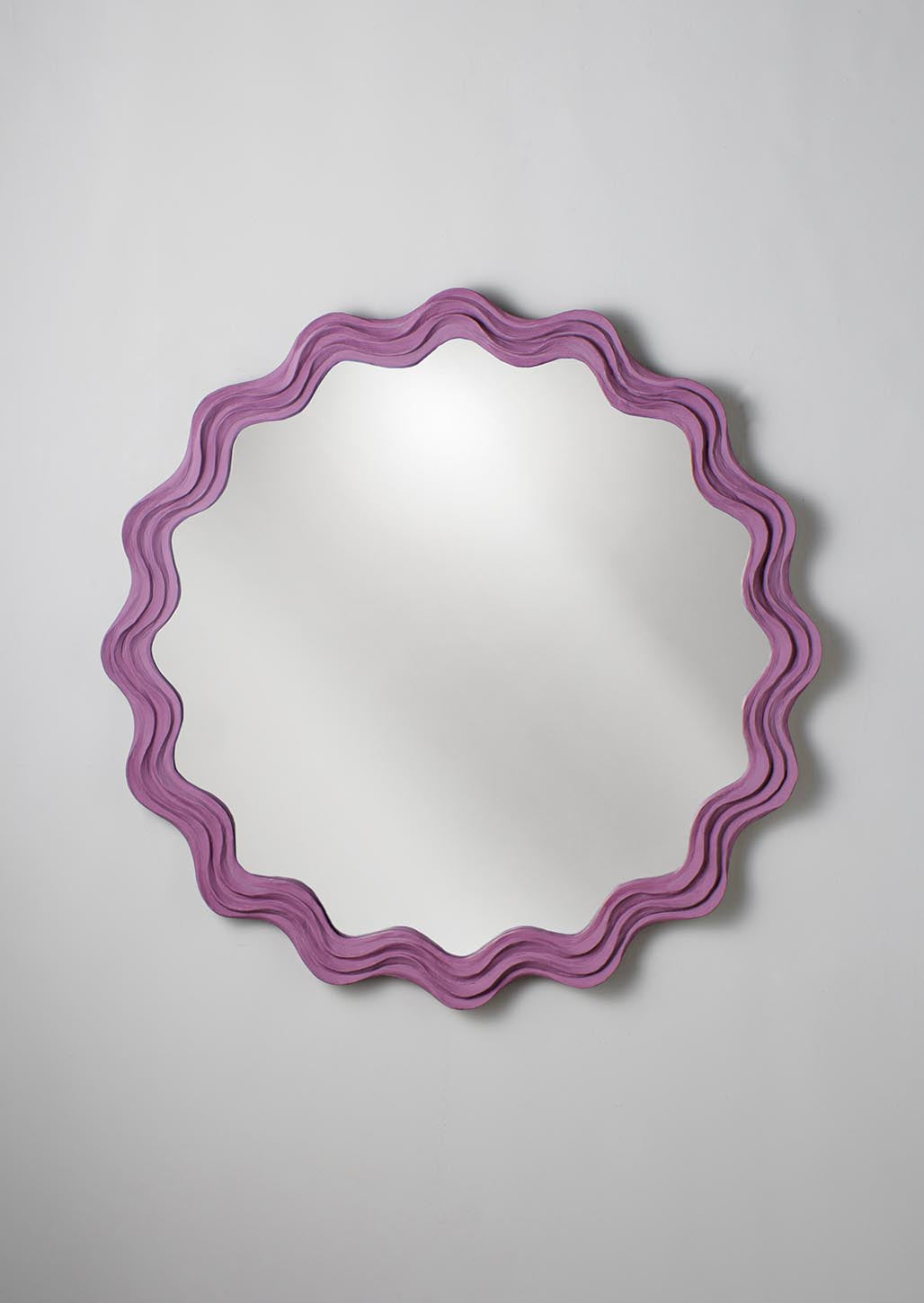 Clam Shell Mirror Round WM56S Rhubarb