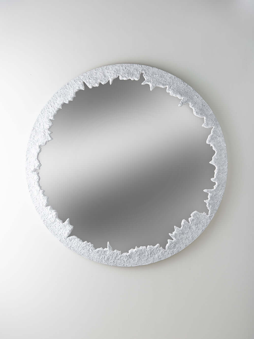 Crater Mirror WM42 Mirrored Glass Crater White