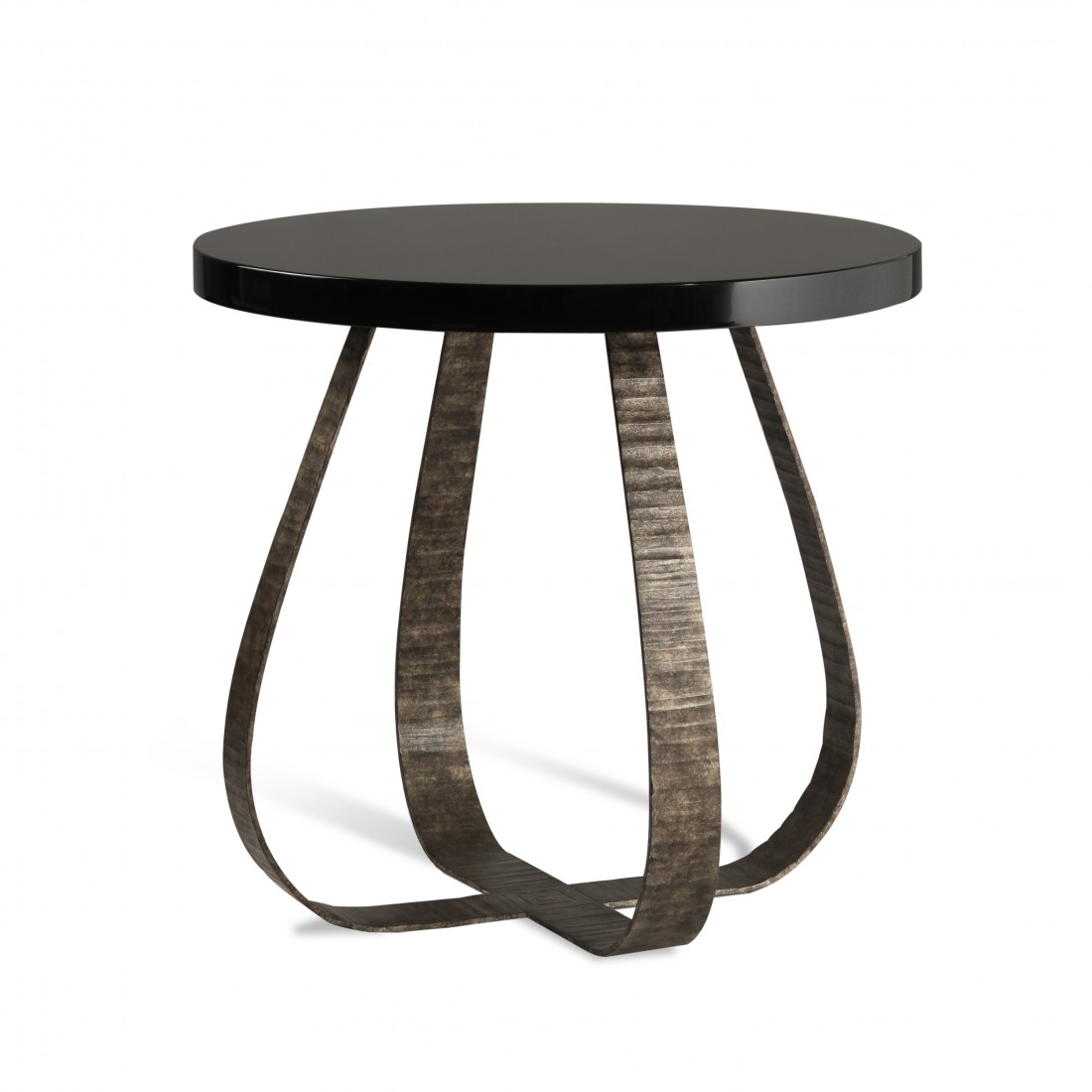 Fig Table CST25 Burnt Silver with Black Lacquer top