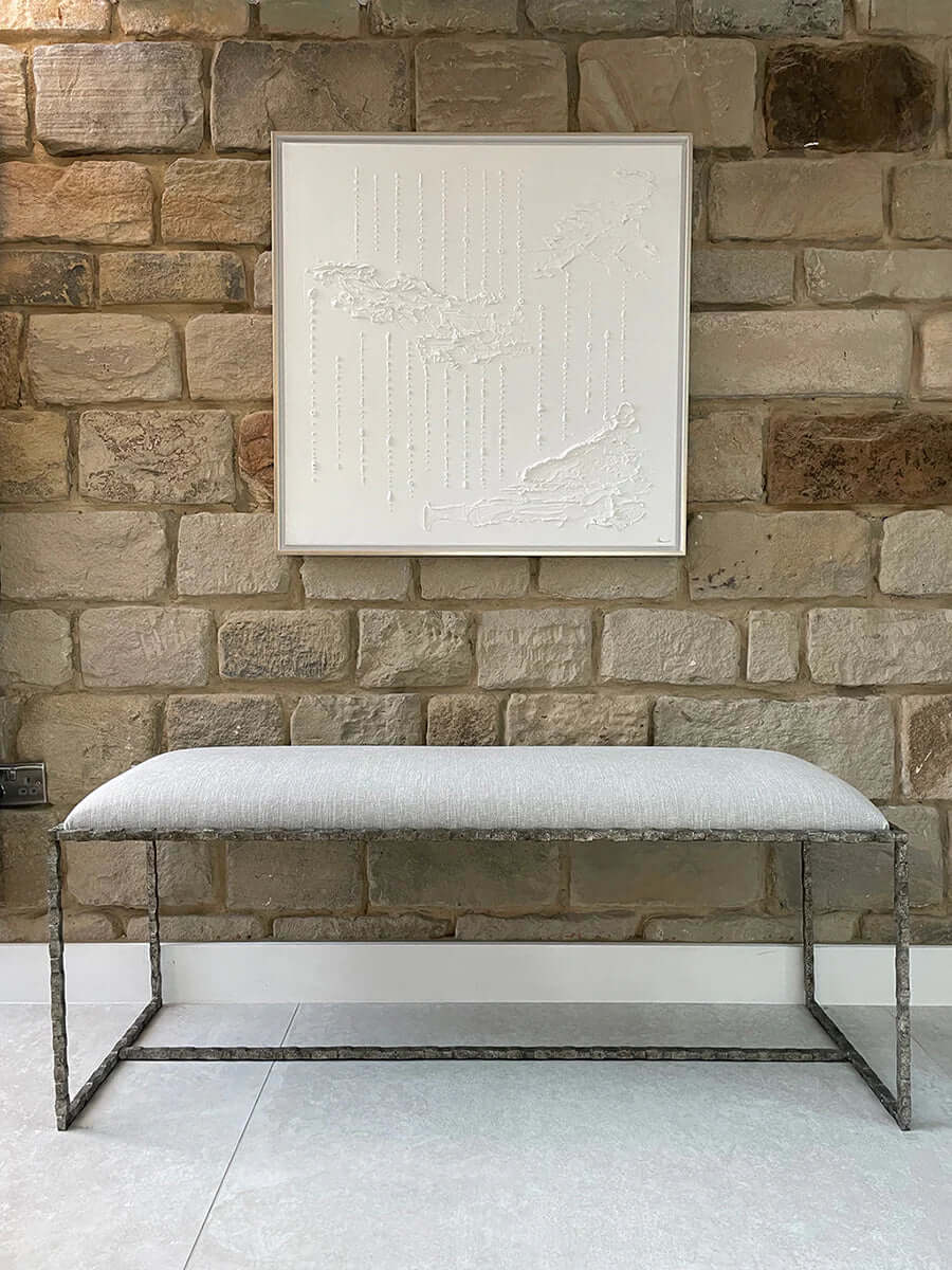 Giacometti Slimline Bench CSB05 Burnt Silver