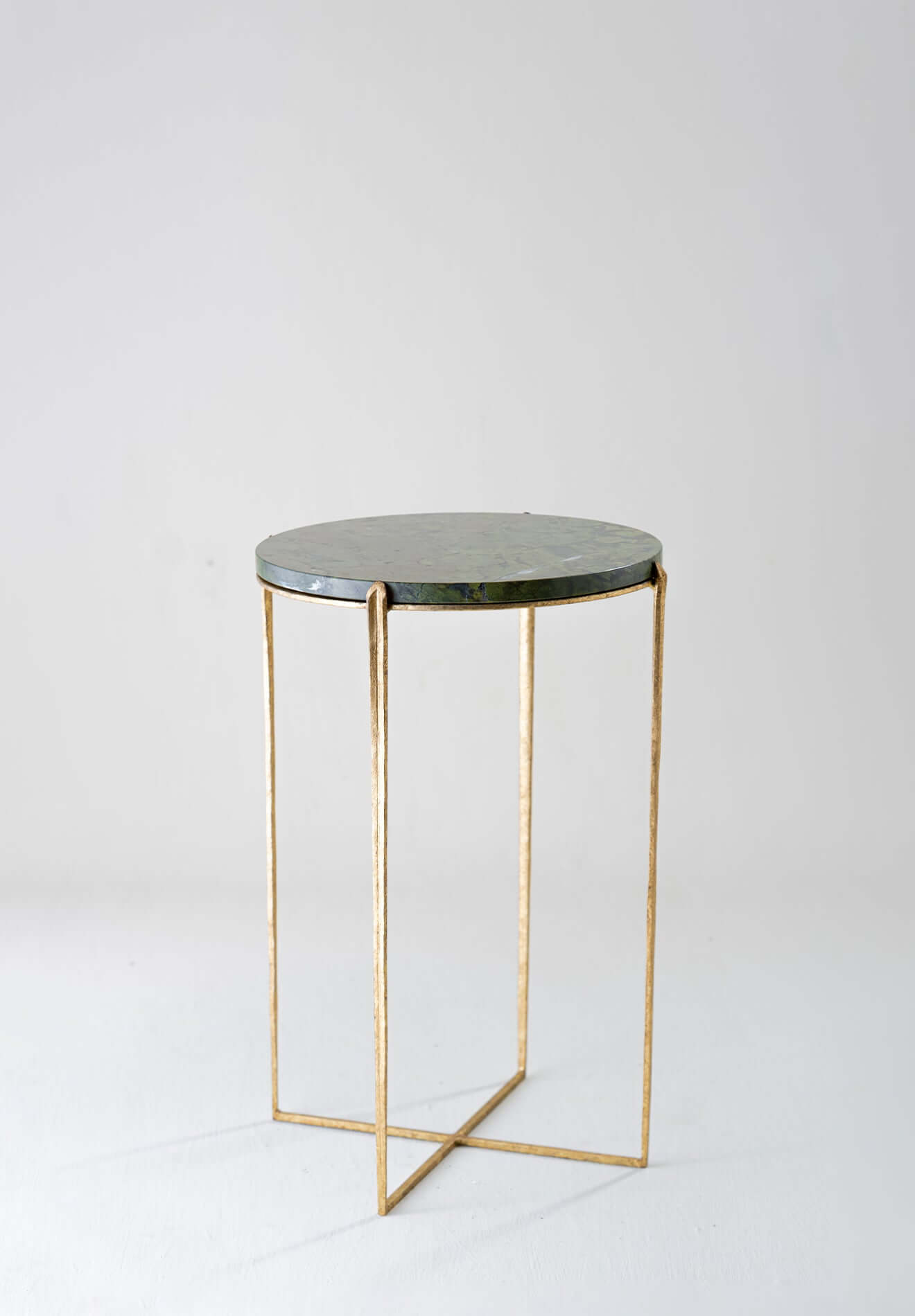 Hanzo Side Table CST61 Gold with Verde Fantastico