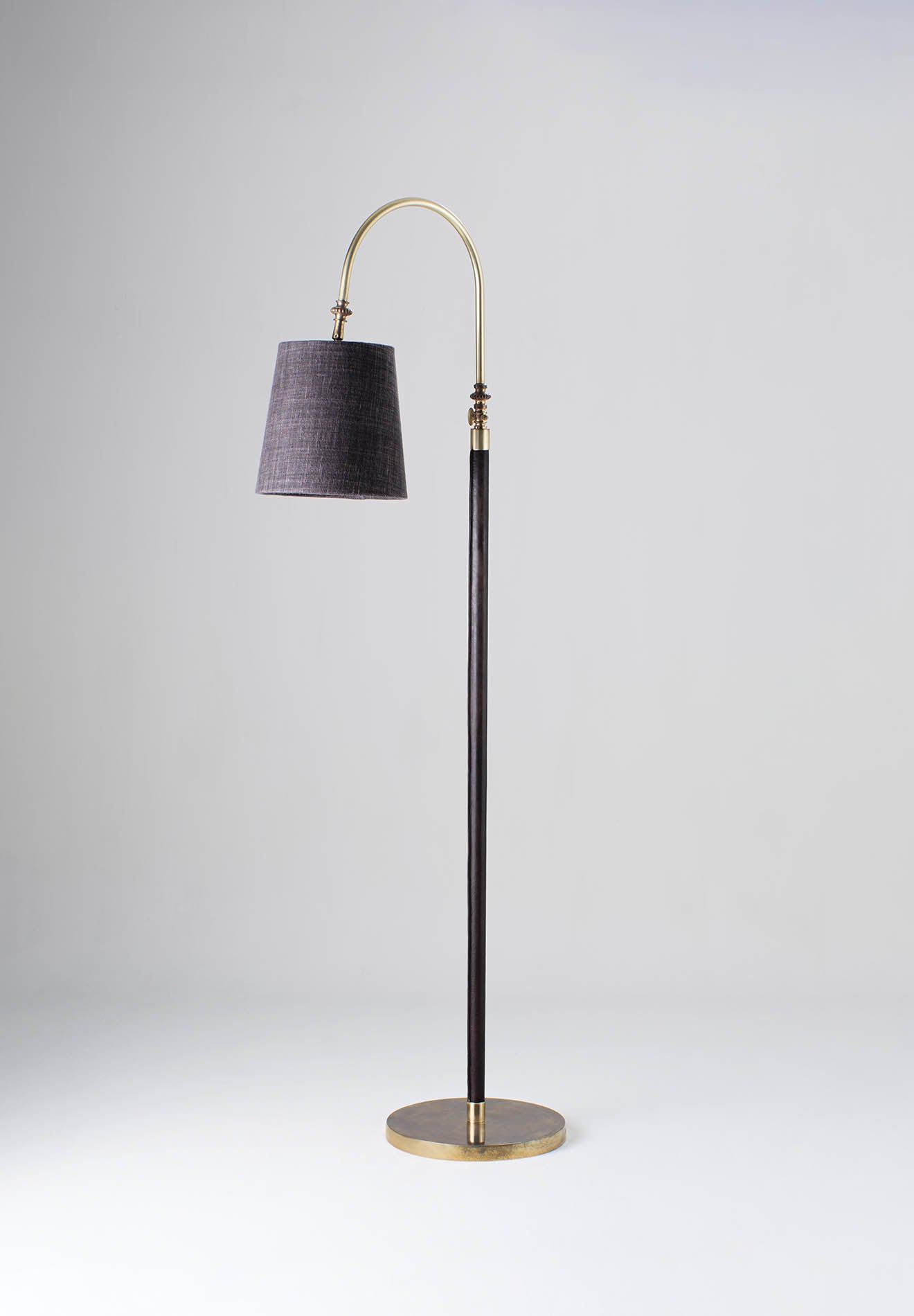 Hugo Floor Lamp MFL50 Chocolate with Aged Brass Lighting