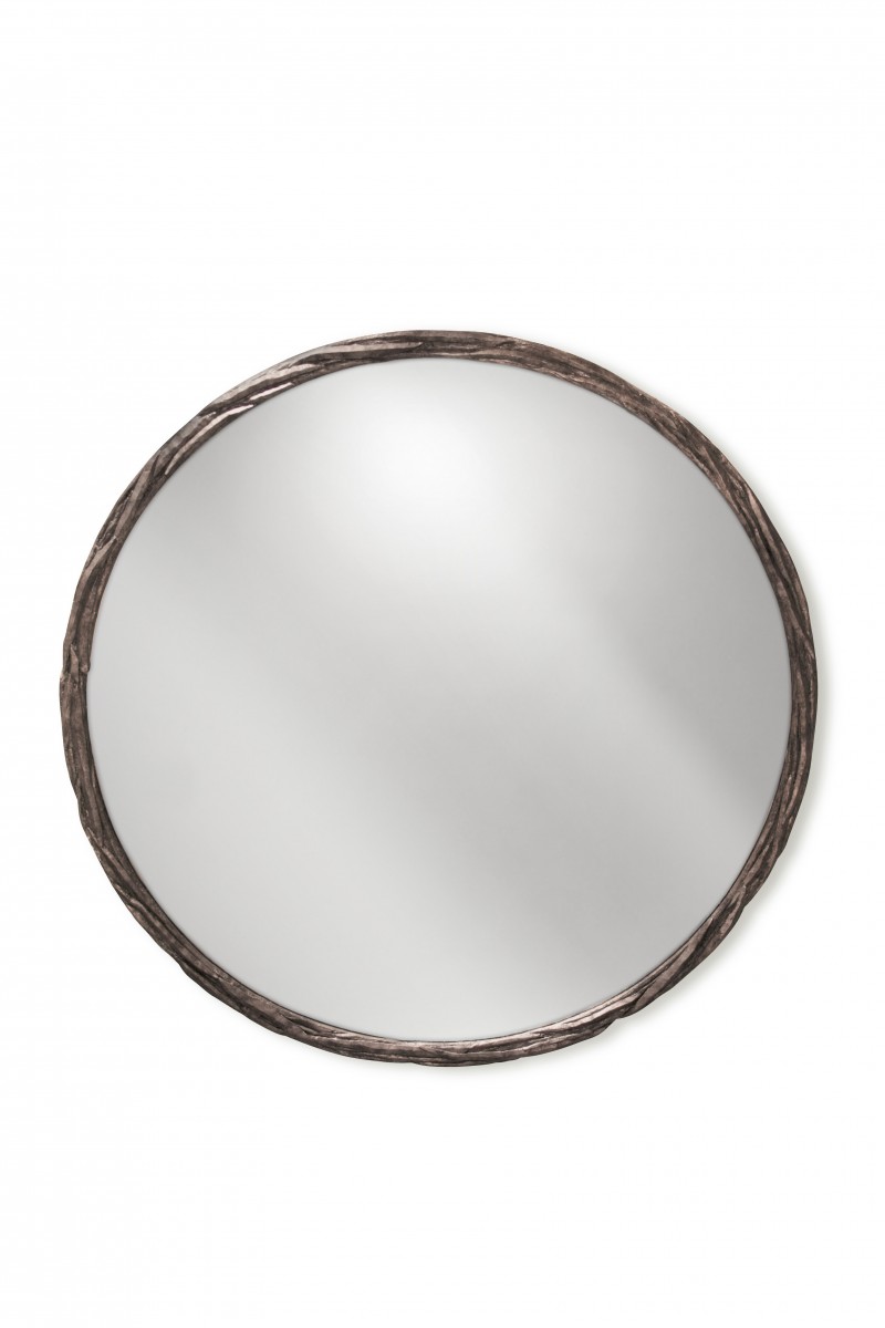 Laurel Mirror WM24 Burnt Silver