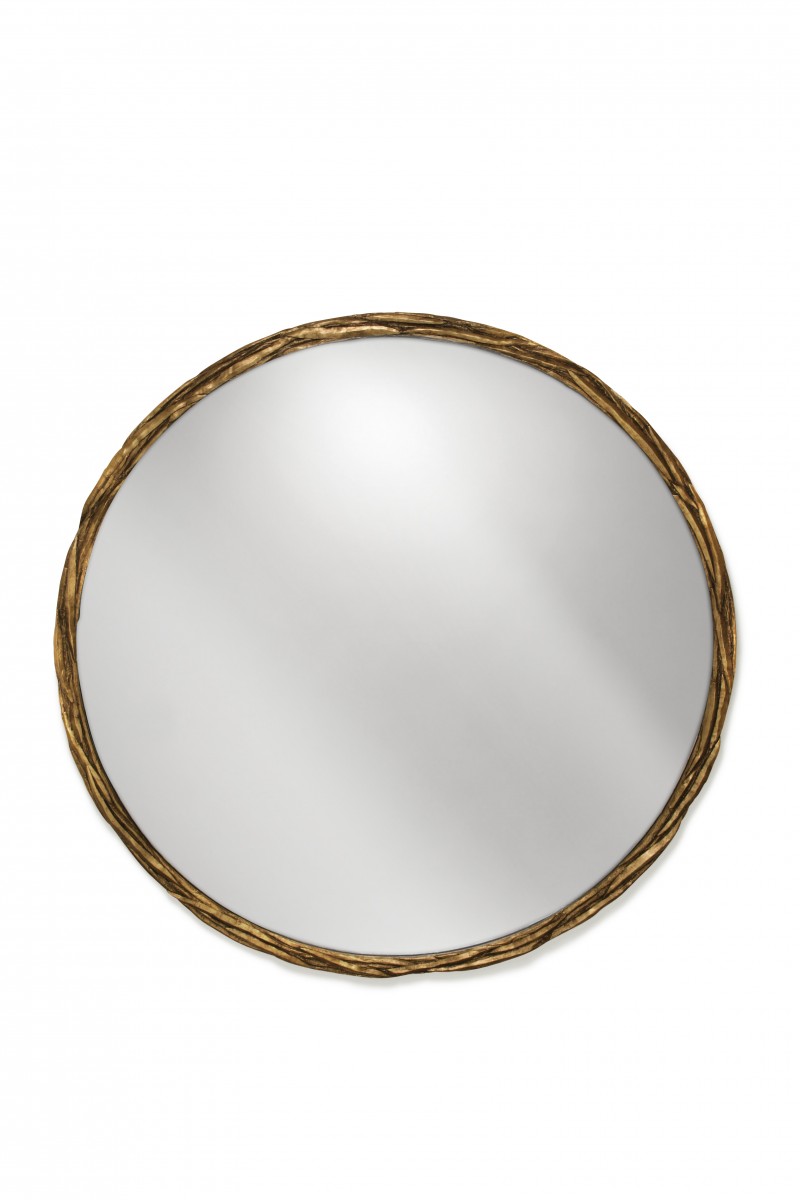 Laurel Mirror WM24 French Brass