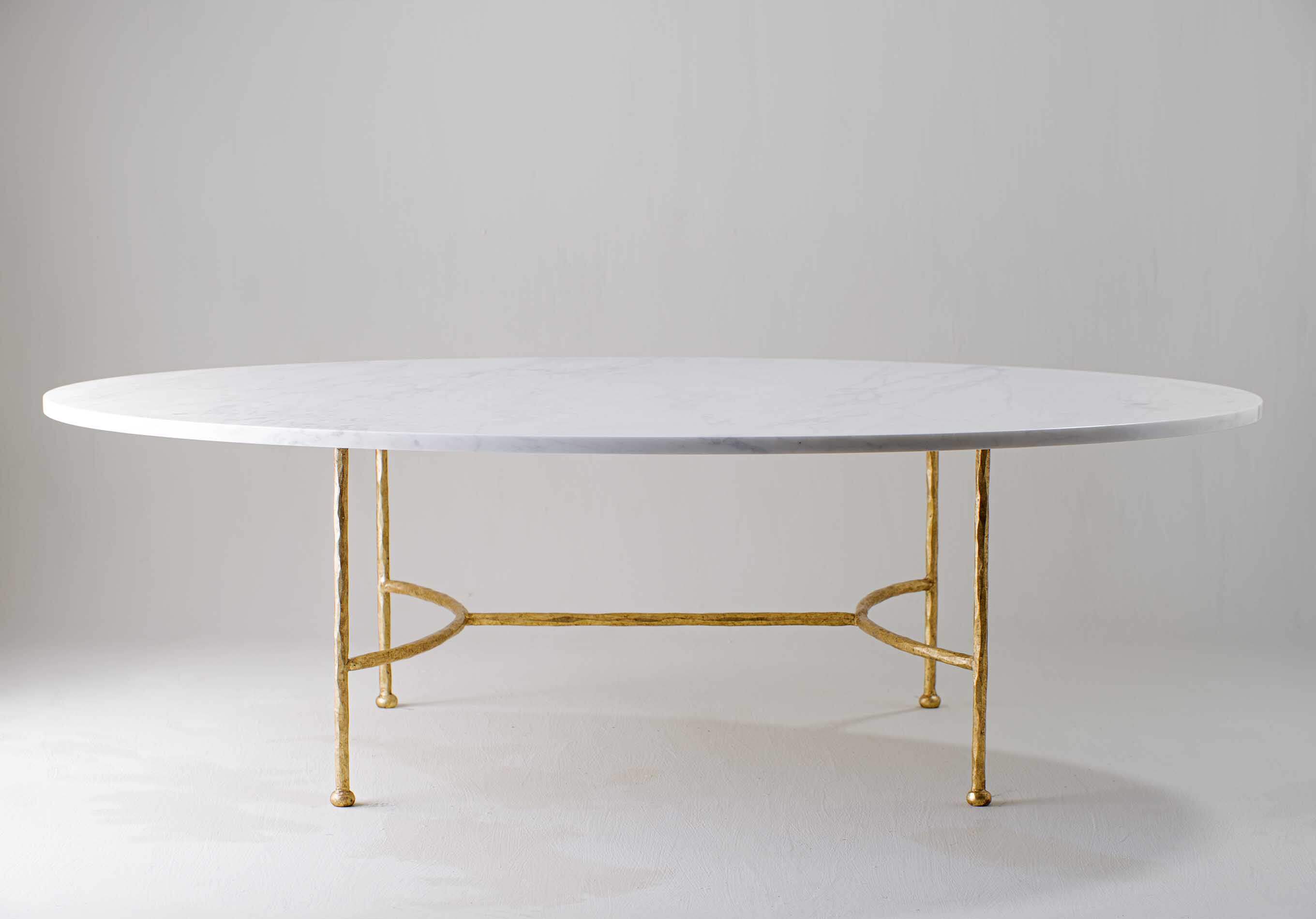 Logan Oval Coffee Table CFT15 Wood Gold