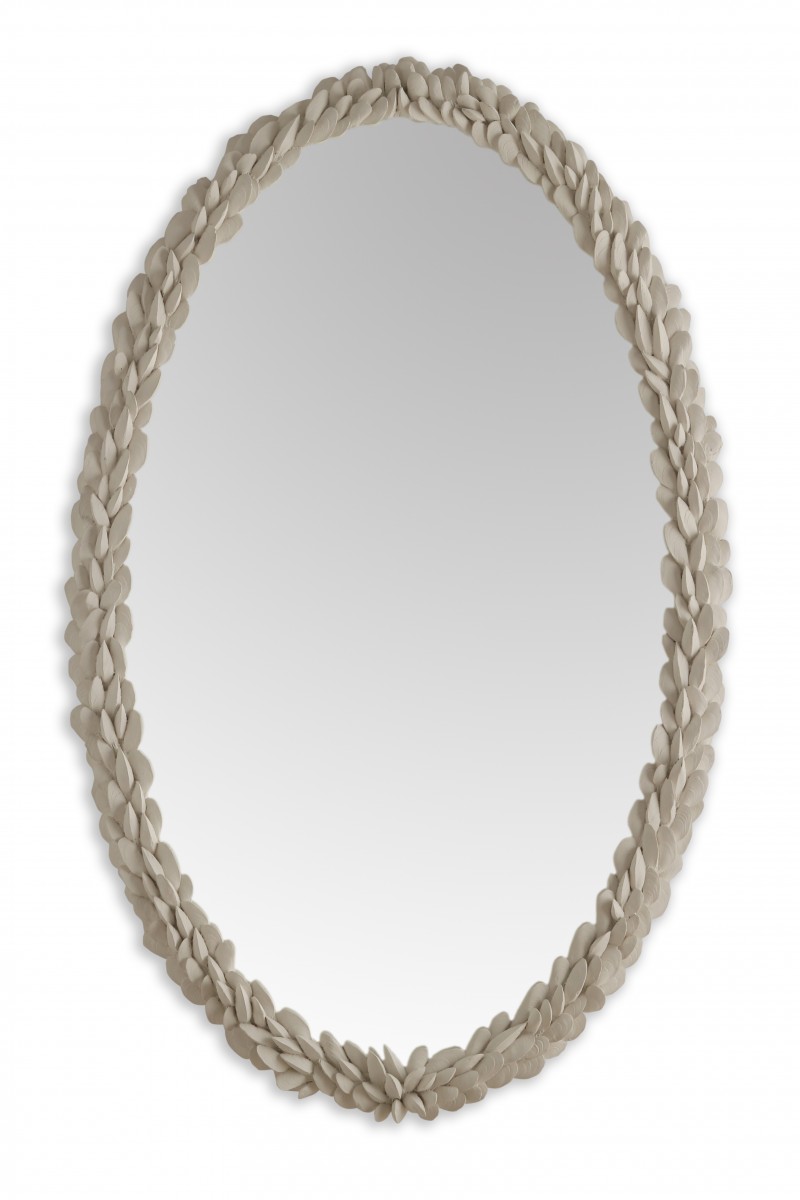Mussel Shell Mirror WM35 Plaster White