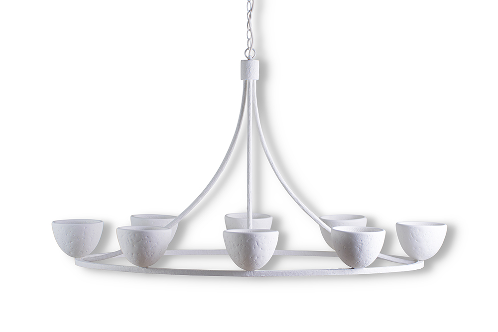 Oval Compton Chandelier MCL65A Plaster White