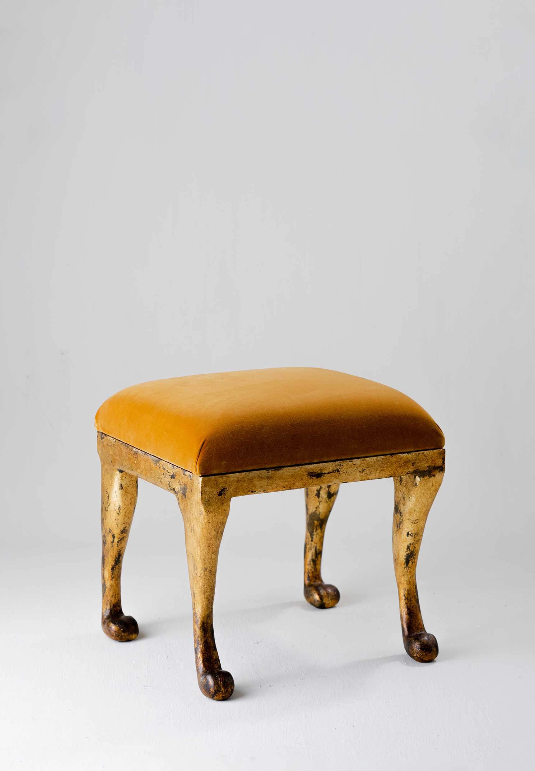 Sarabi Stool CSB08 Gilded Gold with COM seatpad