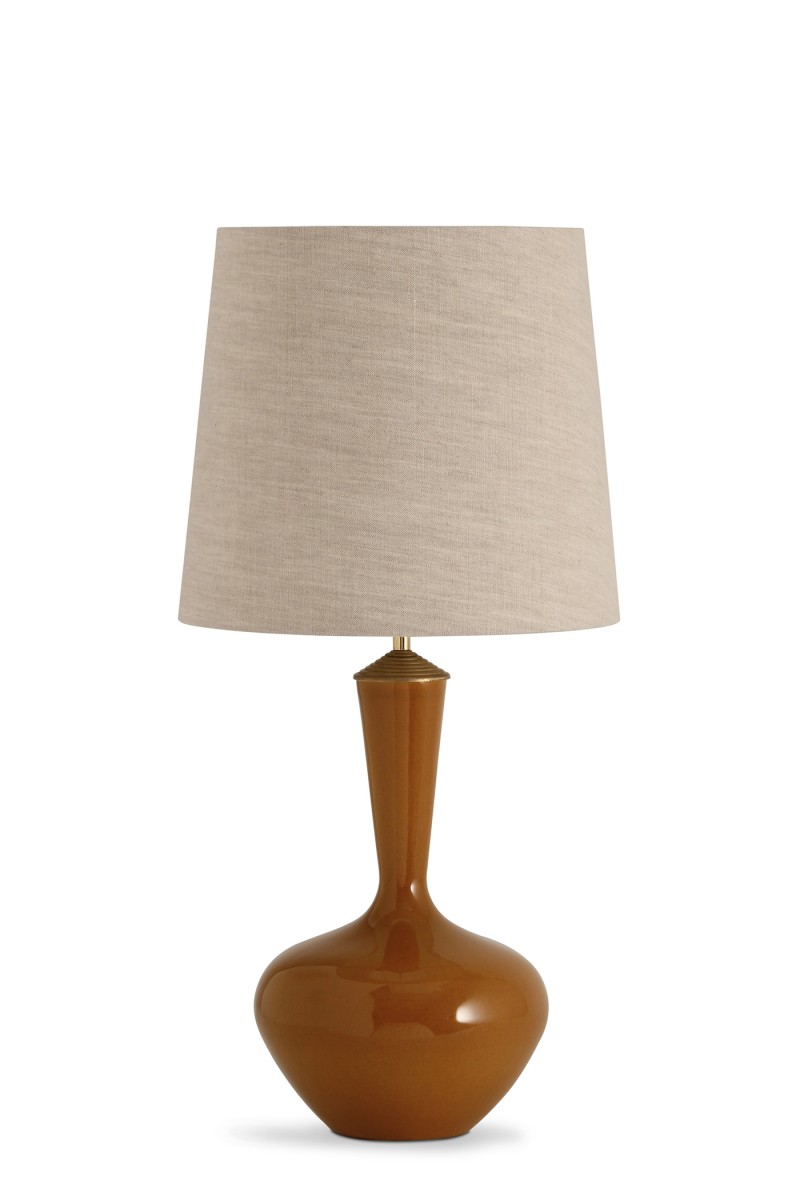 Shisha Lamp CLB34 Butternut with Brass collar