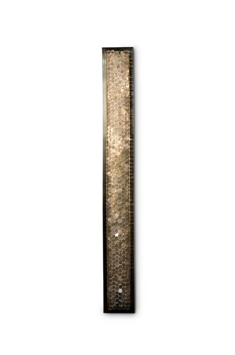 Bathroom Small Chloe Wall Light B-TWL90S Brass with Perspex