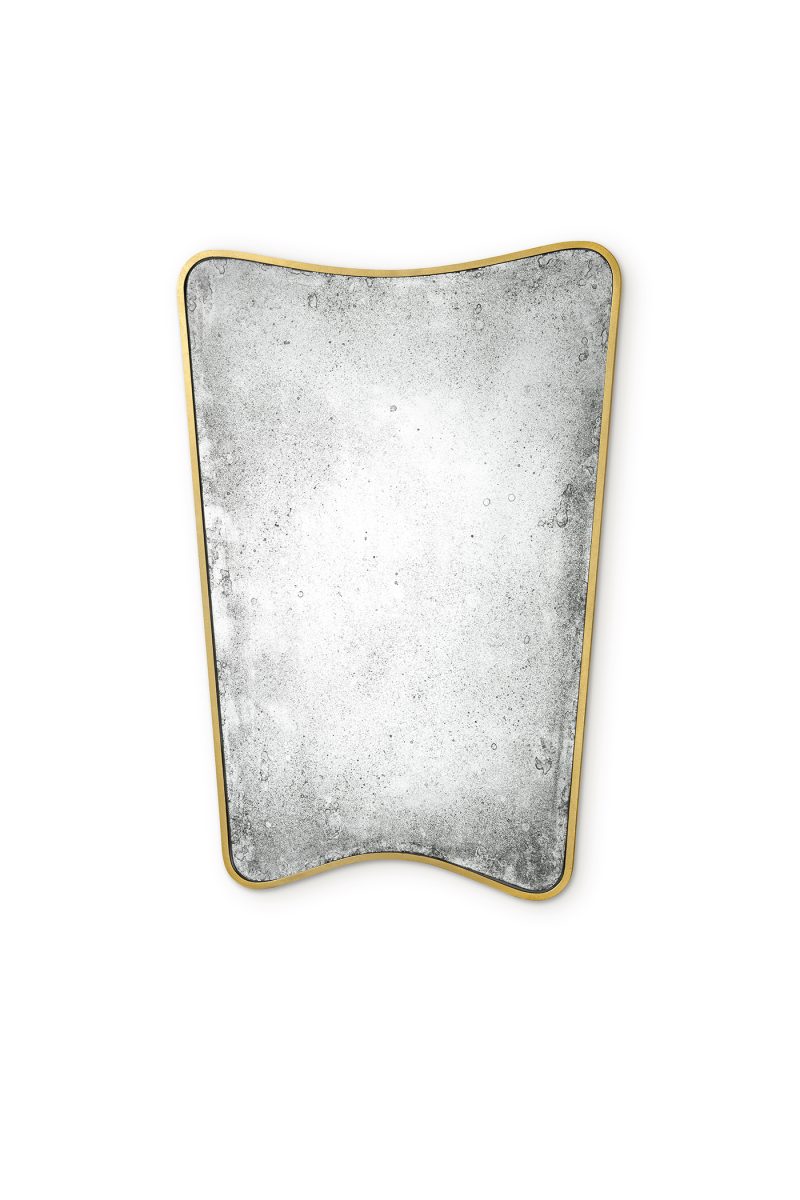 Small Gertrude Mirror WM47S New gold with Antiqued Glass