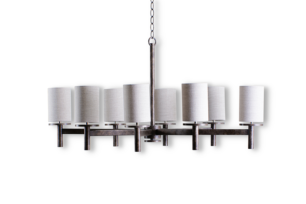 Small Neptune Chandelier MCL51S Burnt Silver