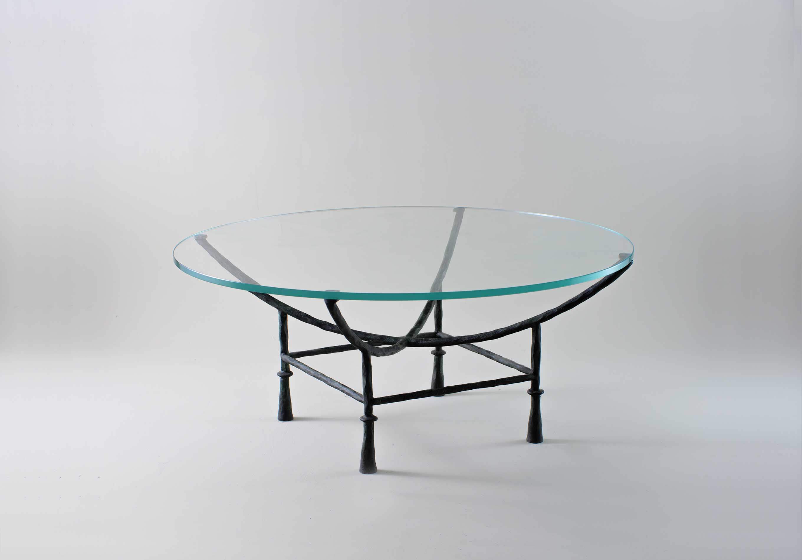Stanley Coffee Table CFT16 Glass Verdigris in Clear Glass