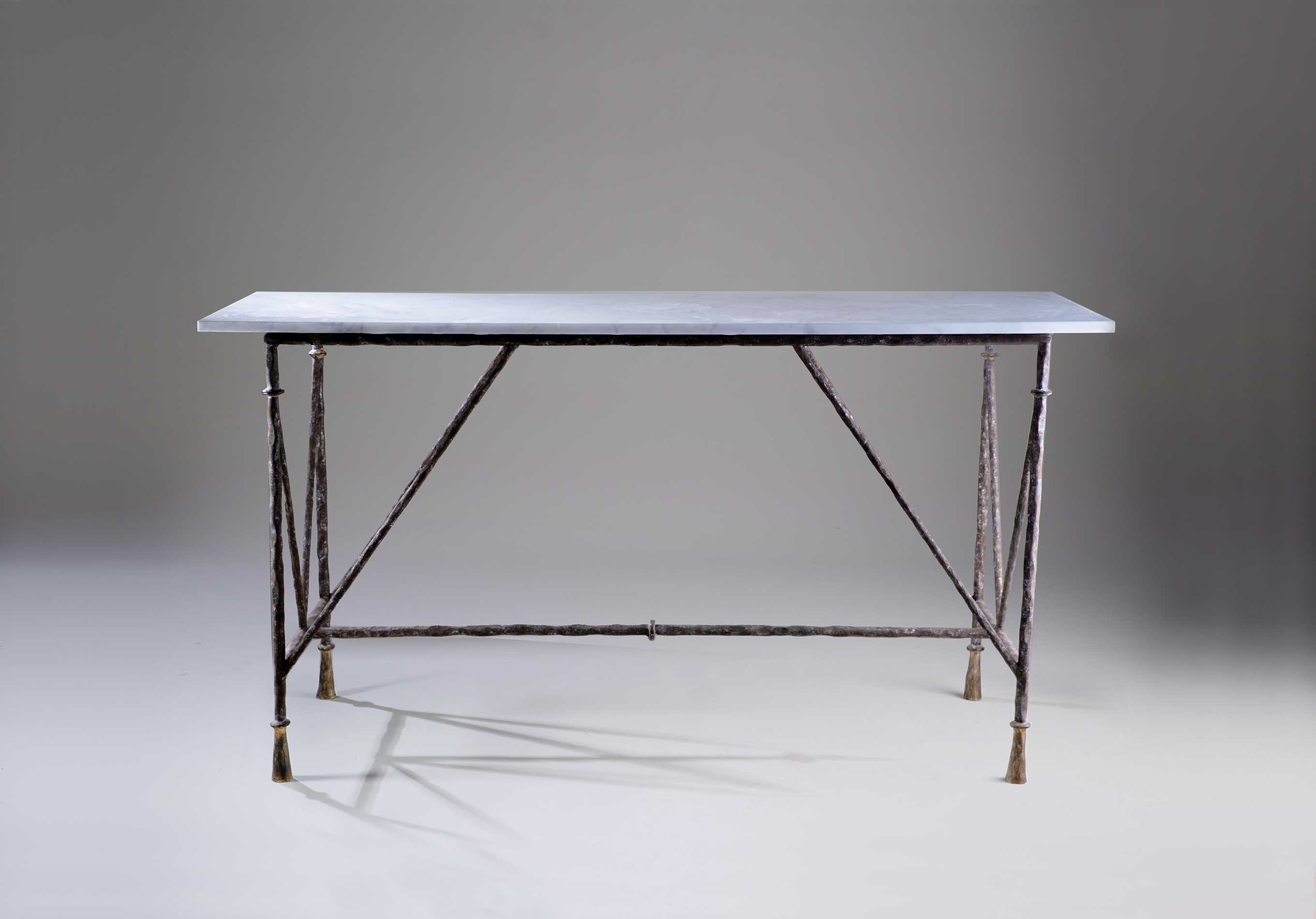 Stanley Console Table CCT58 Marble Old Rust