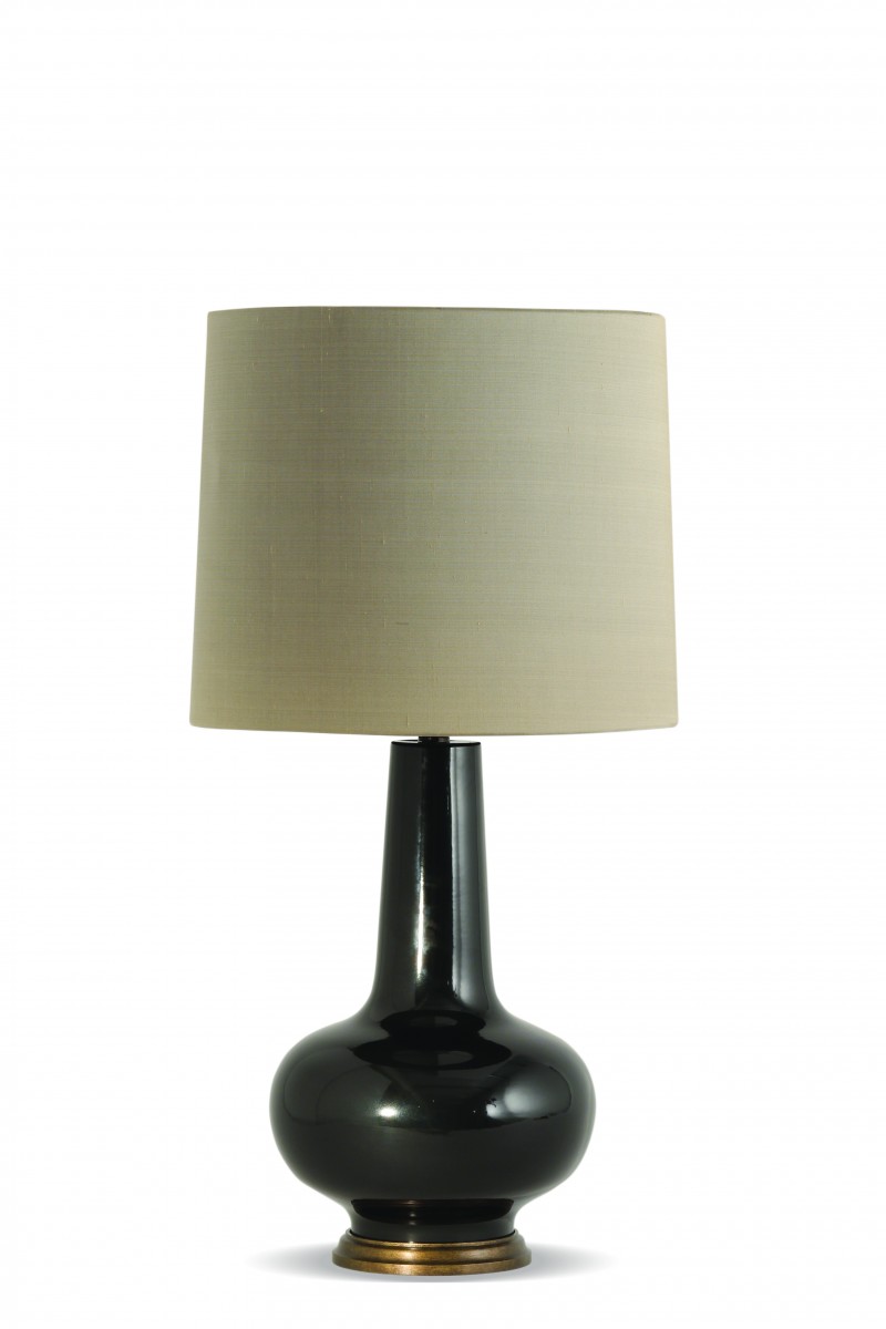 Sybil Lamp CLB10 Black with New Bronze base