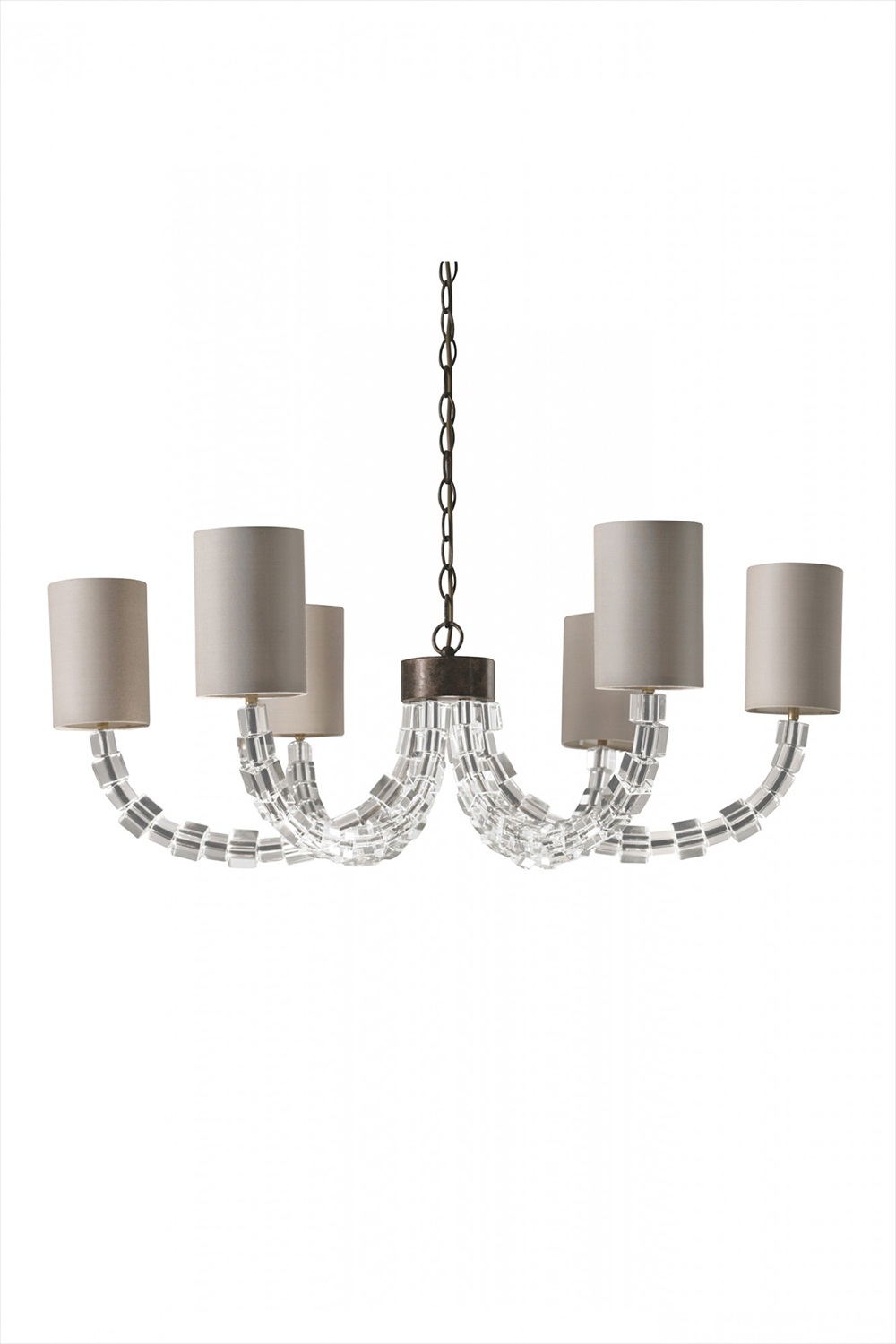 Round Lartigue Chandelier MCL13 Burnt Silver