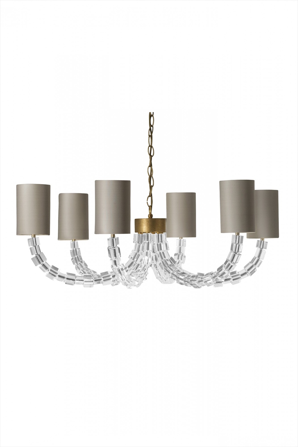 Round Lartigue Chandelier MCL13 French Brass