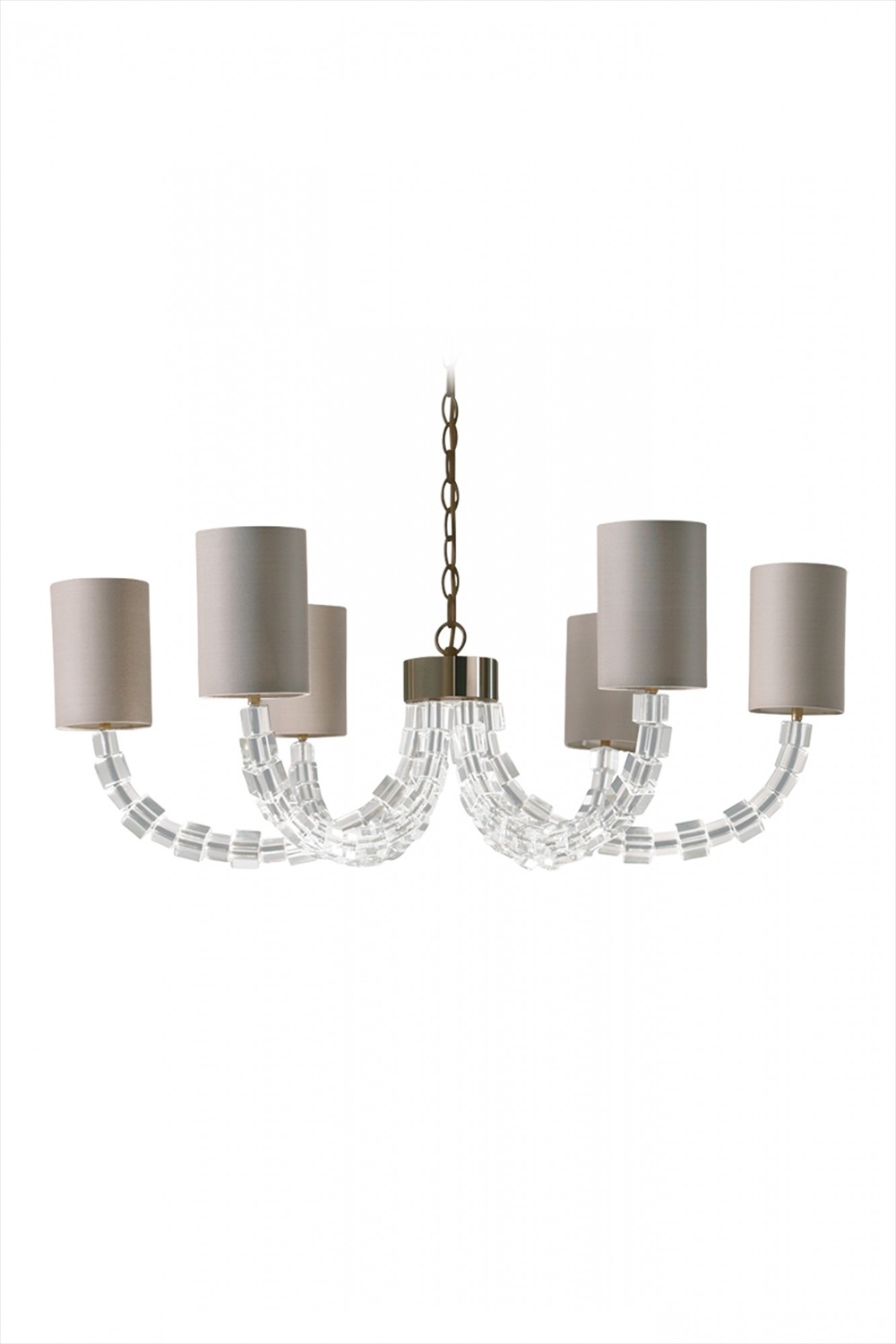 Round Lartigue Chandelier MCL13 Nickel