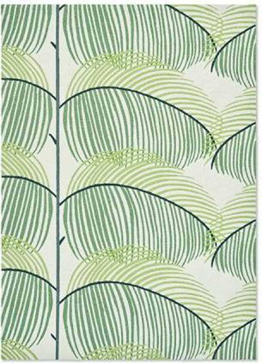 Manila Leaf Botanical Green 446107 Rug