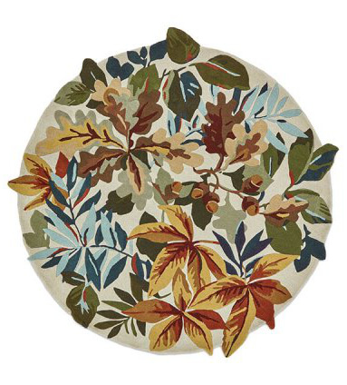 Robin's Wood Russet Brown Round 146501 Rug