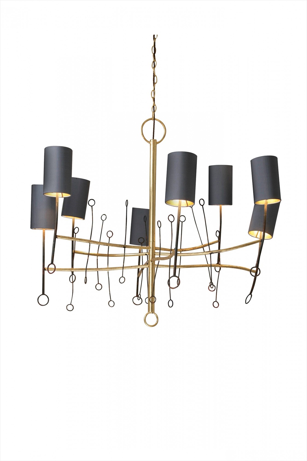 Short Lollipop Chandelier MCL20S Scratched Gold