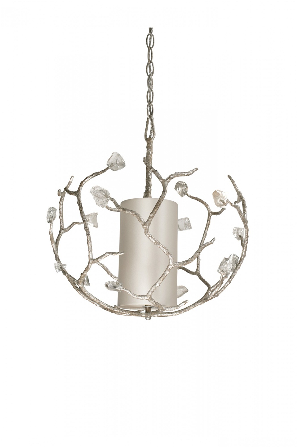 Small Blossom Chandelier With Shade MCL18S Decayed Silver