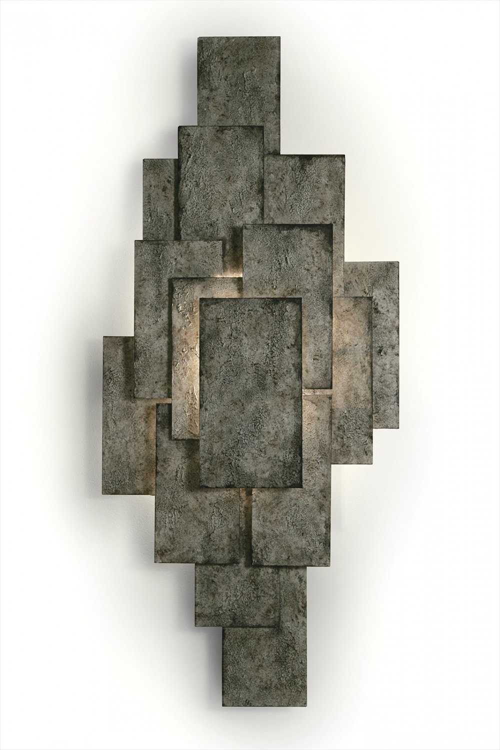 Steel Plates Wall Light TWL53 Mayan Silver