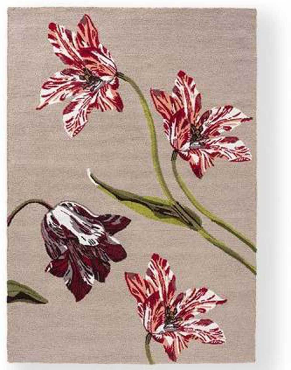 Botanical Tulip Burgundy 455610 Rug