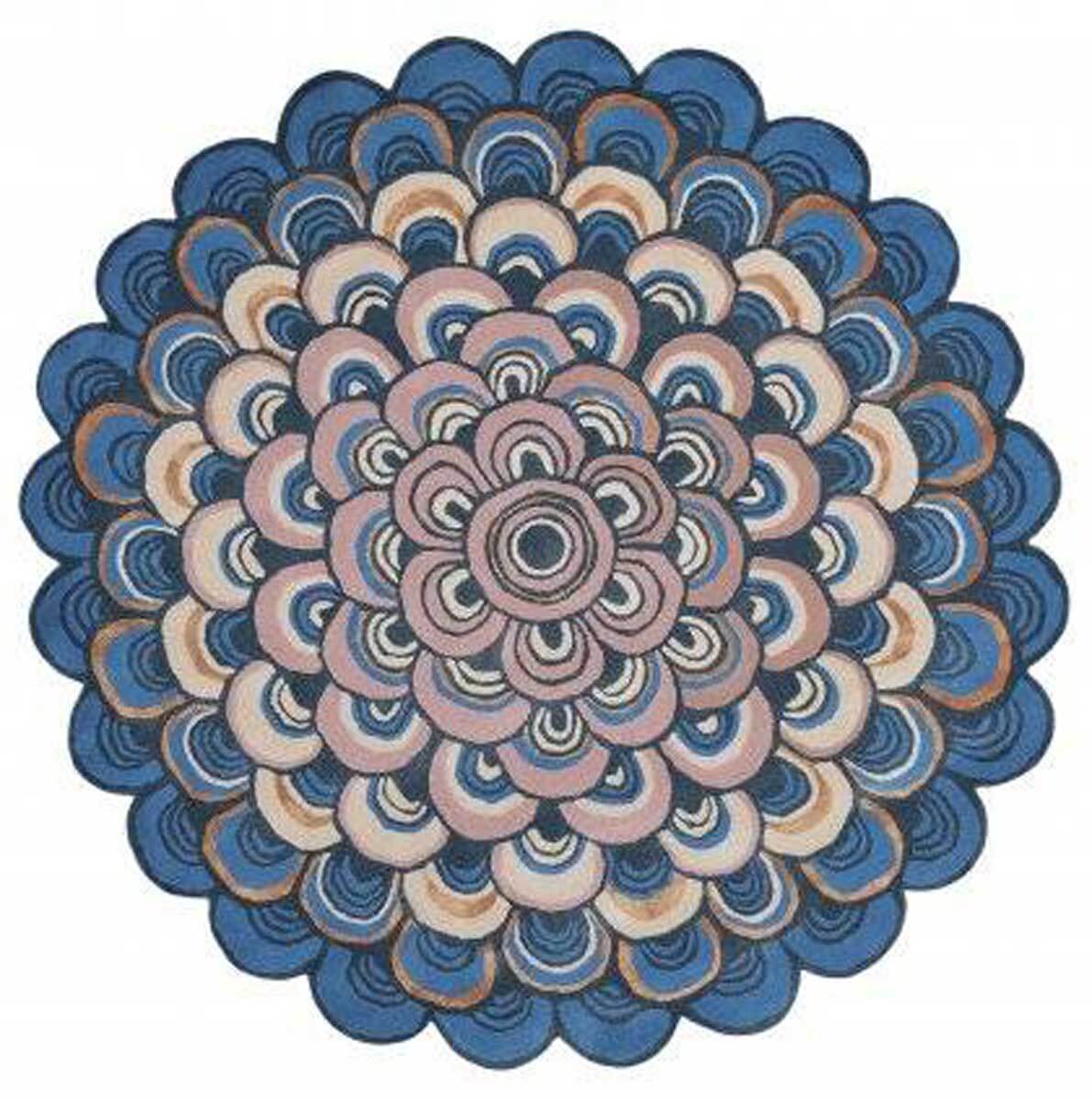 Masquerade Round Blue 160008 Rug