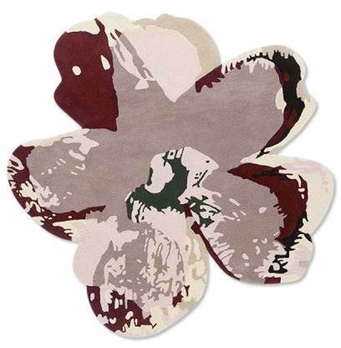 Shaped Magnolia Burgundy 162303 Rug