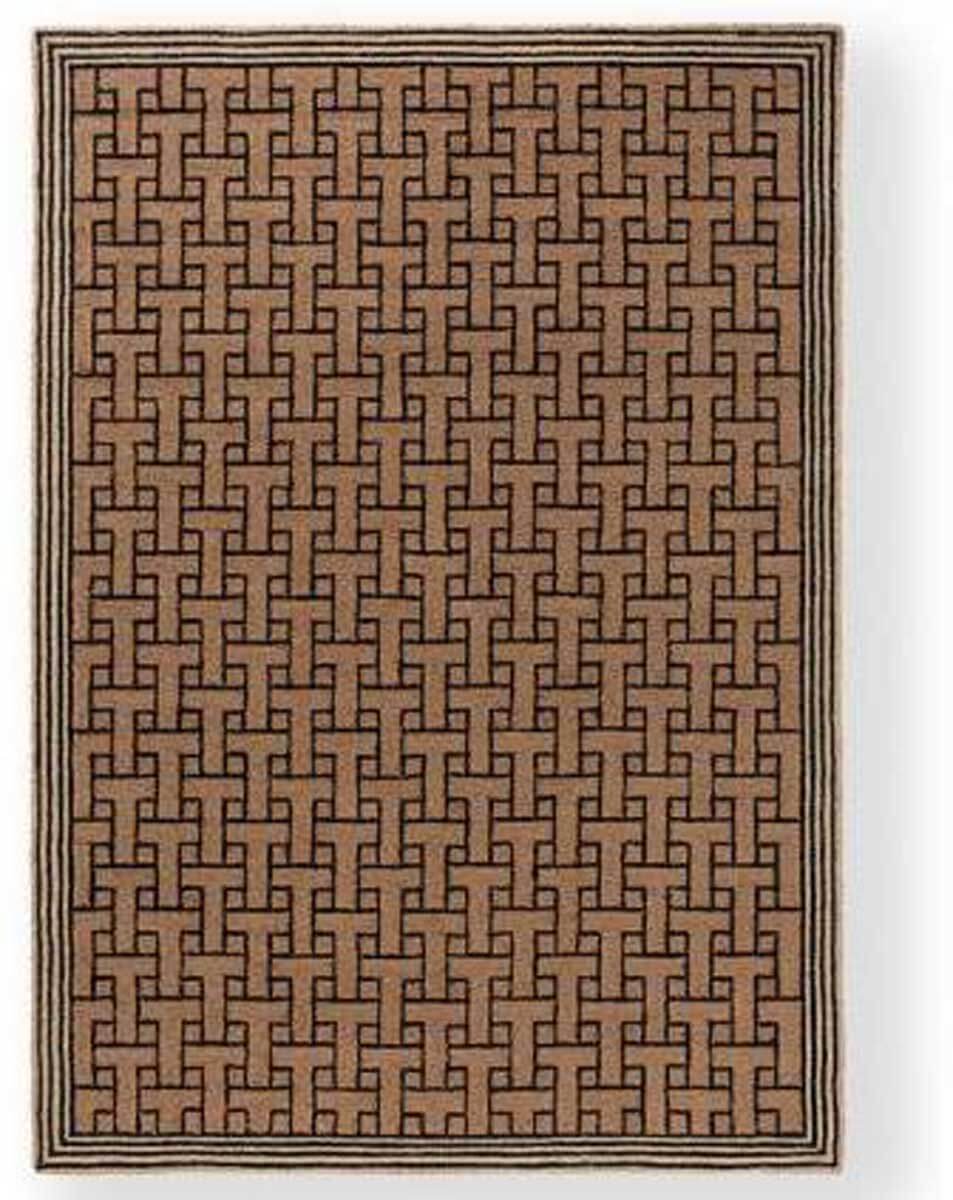 T Monogram Light Brown 455811 Rug