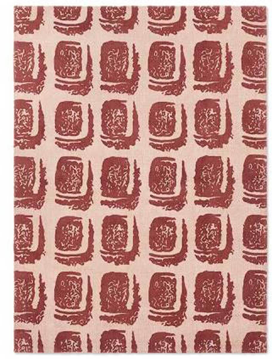 Woodblock Red 163003 Rug