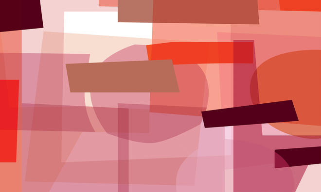 Abstract Red 3x5m