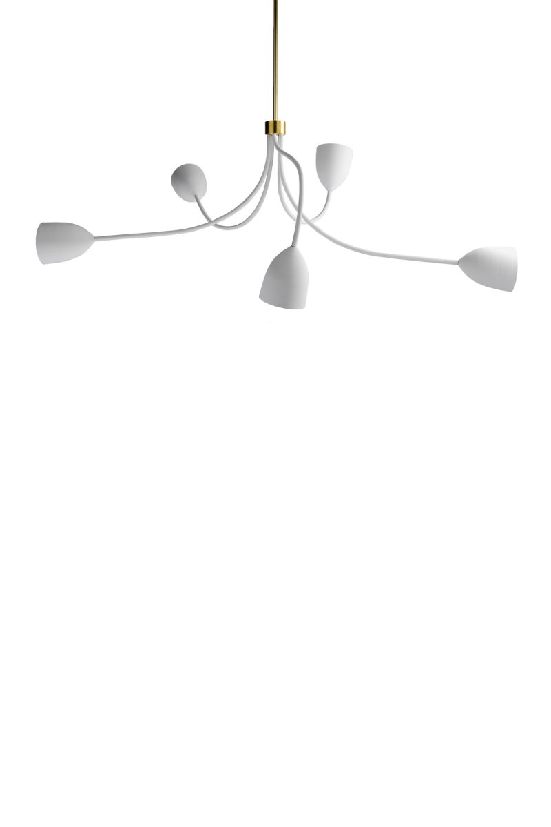 Tulip Ceiling Light MCL66 Plaster White