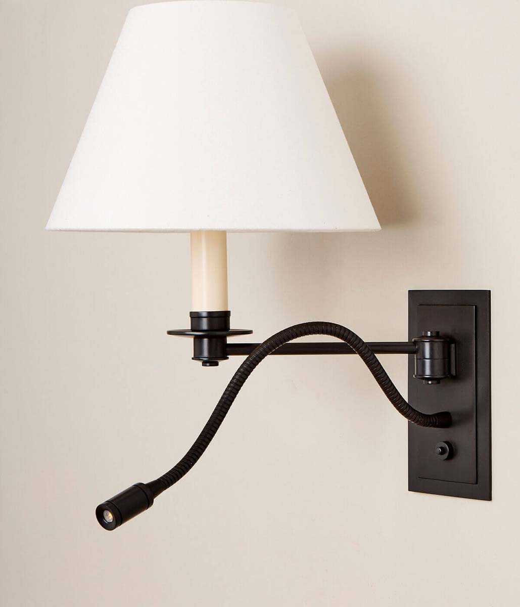 Bordon Swing Arm Reading Wall Light WA0378.BZ