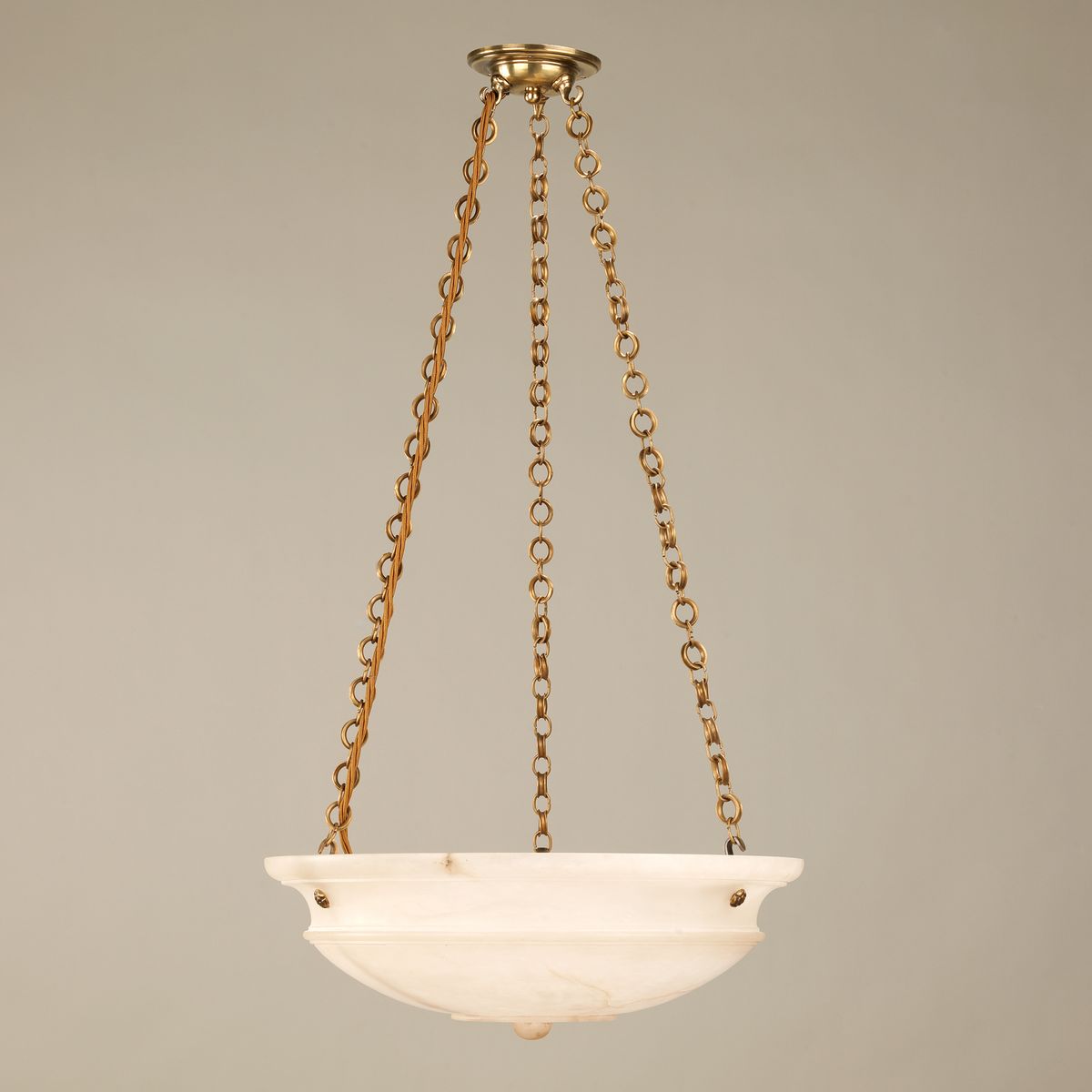 Dyrham Alabaster Bowl Ceiling Light CL0029.BR